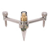 How can I minimize errors when measuring with a Mini Triangle Prism Support in high wind conditions?